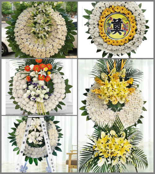 湖北孝感市云梦县伍洛镇港坝村花圈速递